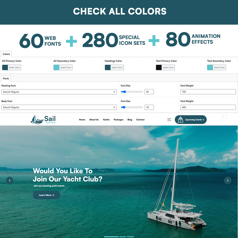 Żagiel - motyw WordPress Yacht Club - Obraz funkcji 2