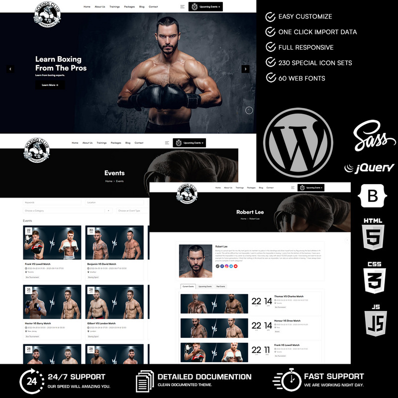Knockout - Boxing Club WordPress Theme - Features Image 1