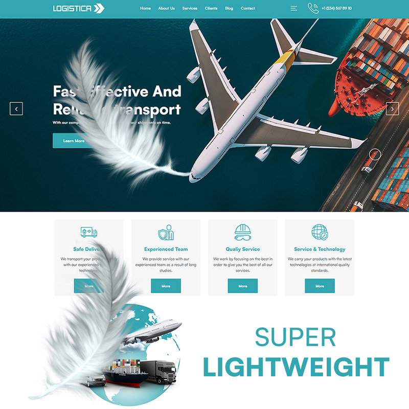 Logistica - Motyw WordPress dla usług logistycznych i transportowych - Obraz funkcji 4