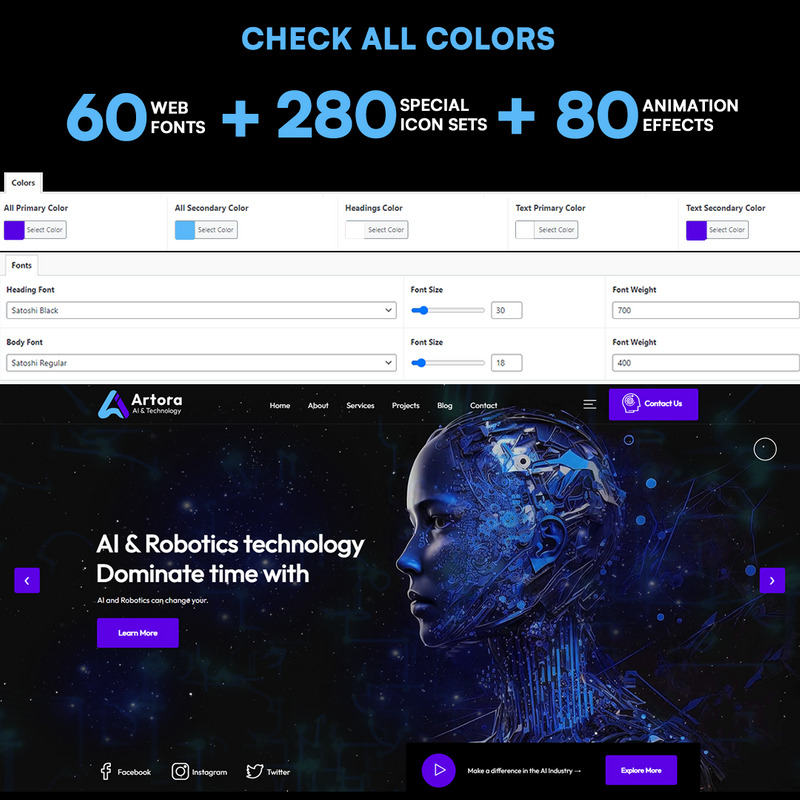 Artora - Artificial Intelligence & Technology WordPress Theme - Features Image 2