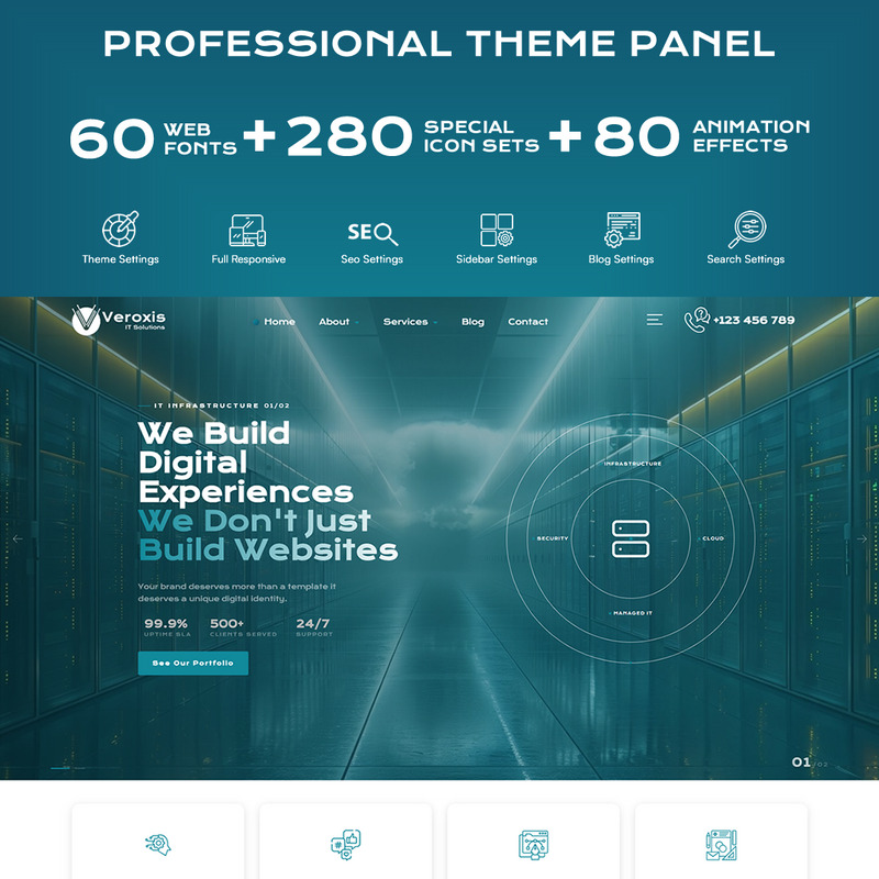 Veroxis – IT Solutions & Business Technologies WordPress Theme - Features Image 2