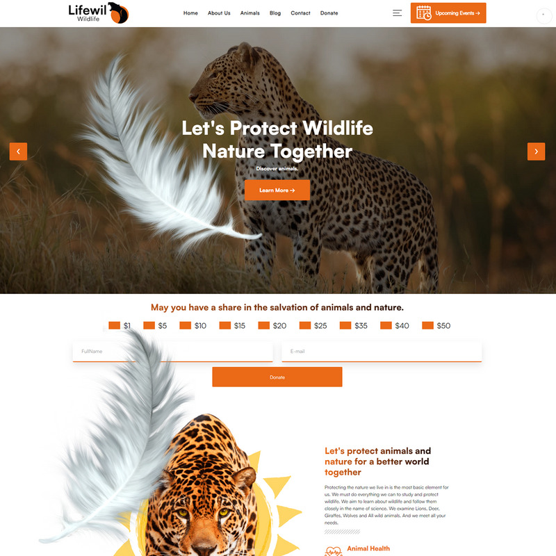 Lifewil - Wildlife WordPress Theme - Features Image 6