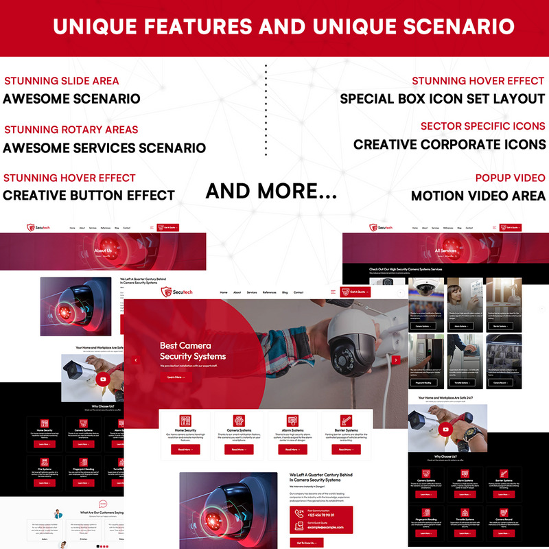 Secutech – тема WordPress для домашньої автоматизації та систем безпеки камер - Features Image 3