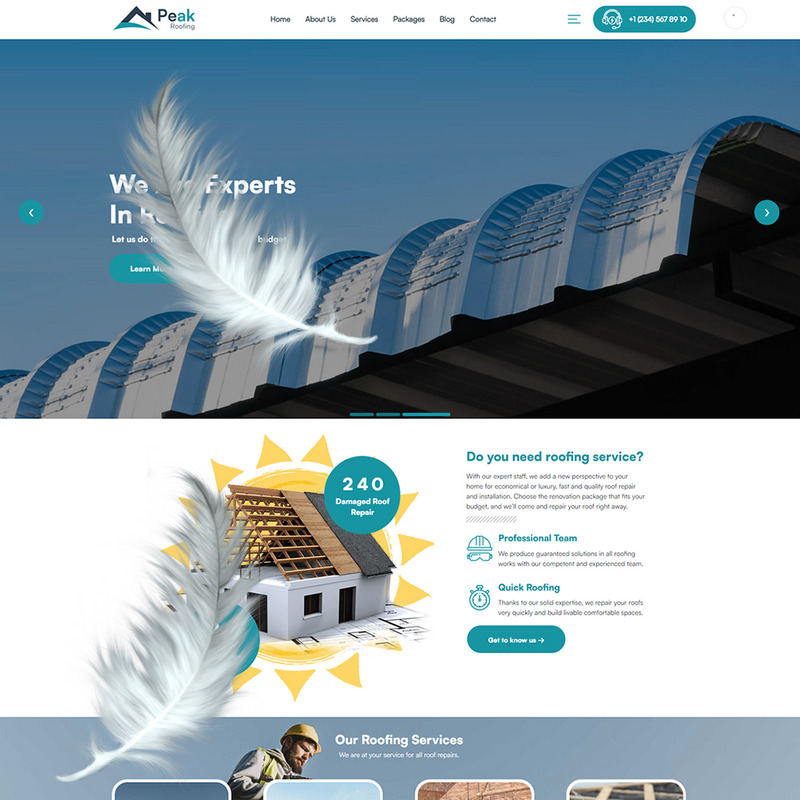 Peak - Roofing Company WordPress Theme - Features Image 4