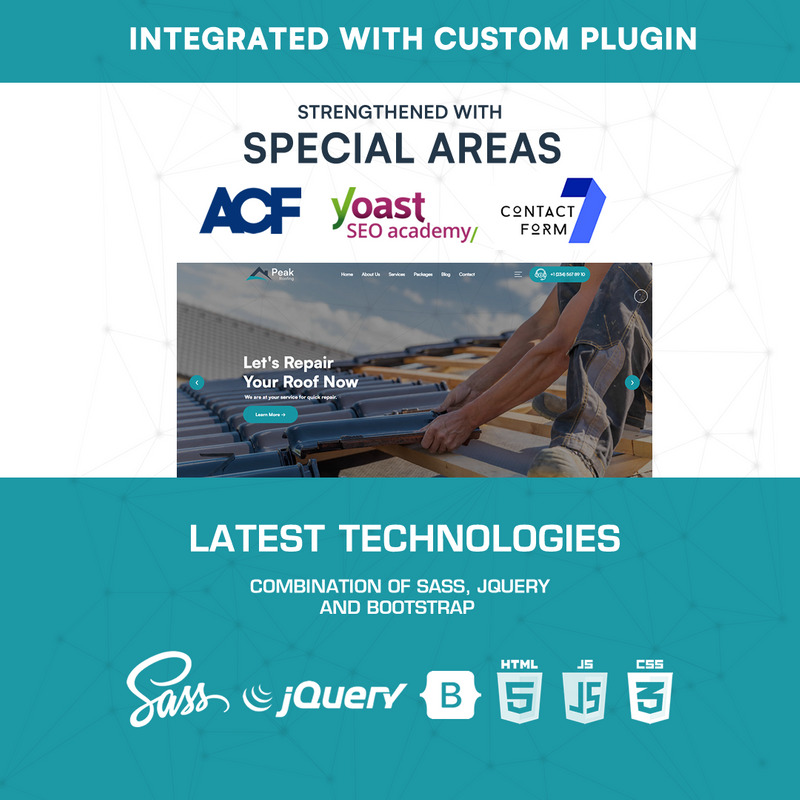 Peak – Roofing Company WordPress téma - Features Image 3