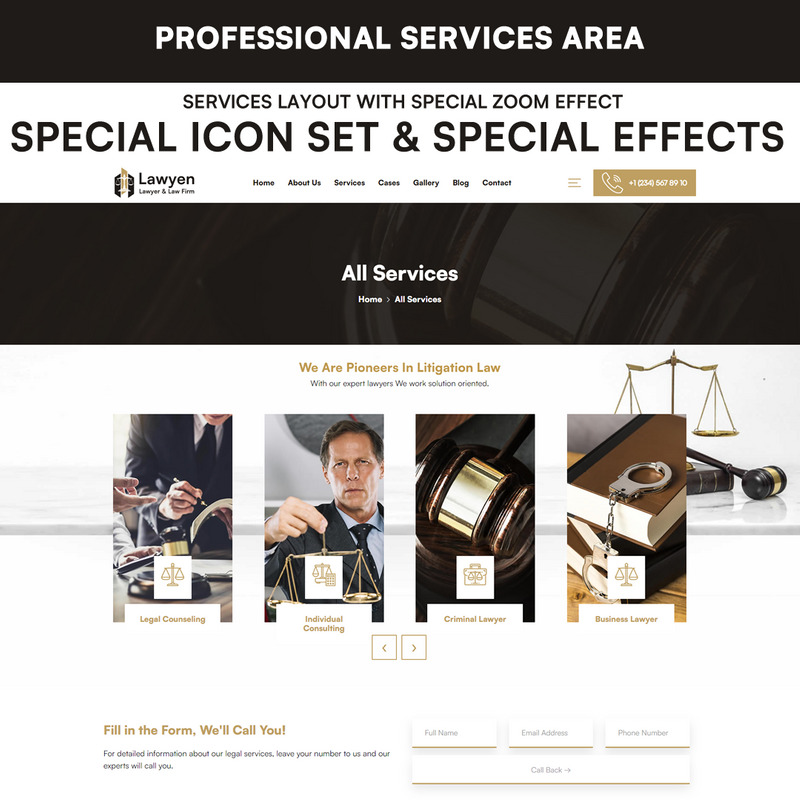 Lawyen Lawyer & Law Firm WordPress Theme