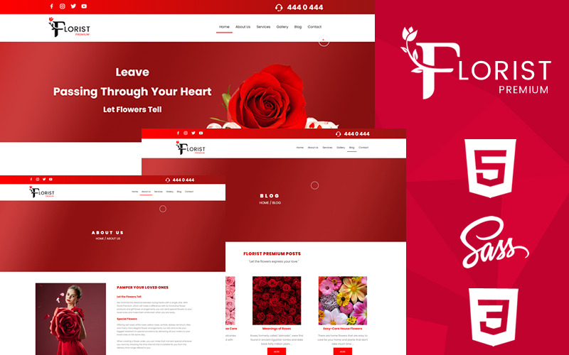 Florist Premium Html5 & Css3 Website Template - Features Image 1