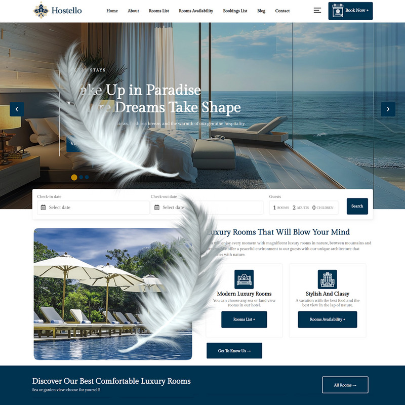 Hostello – Hotel & Accommodation Reservation WordPress Theme - Features Image 4