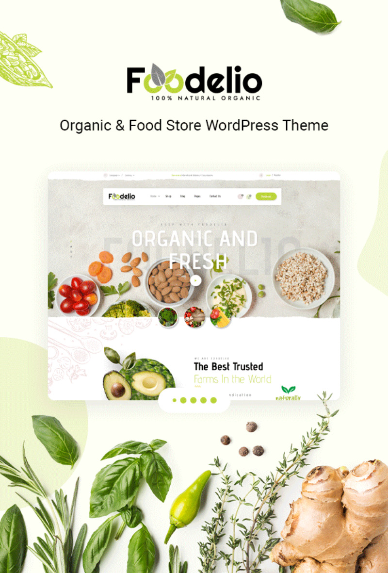 Foodelio – Multipurpose Food Shop Market WooCommerce Theme - Features Image 1