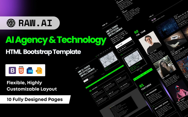 RAW.AI - AI Agency & Technology HTML Bootstrap Template - Features Image 1