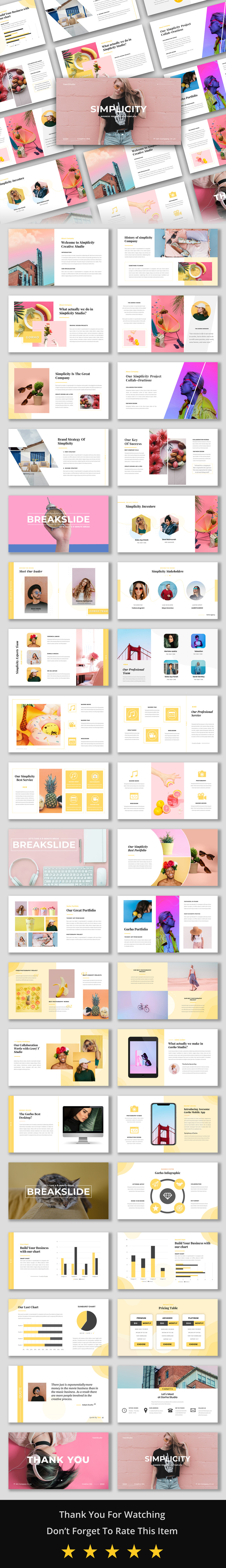 Einfachheit - Business Presentation PowerPoint-Vorlage - Eigenschaften Bild 1