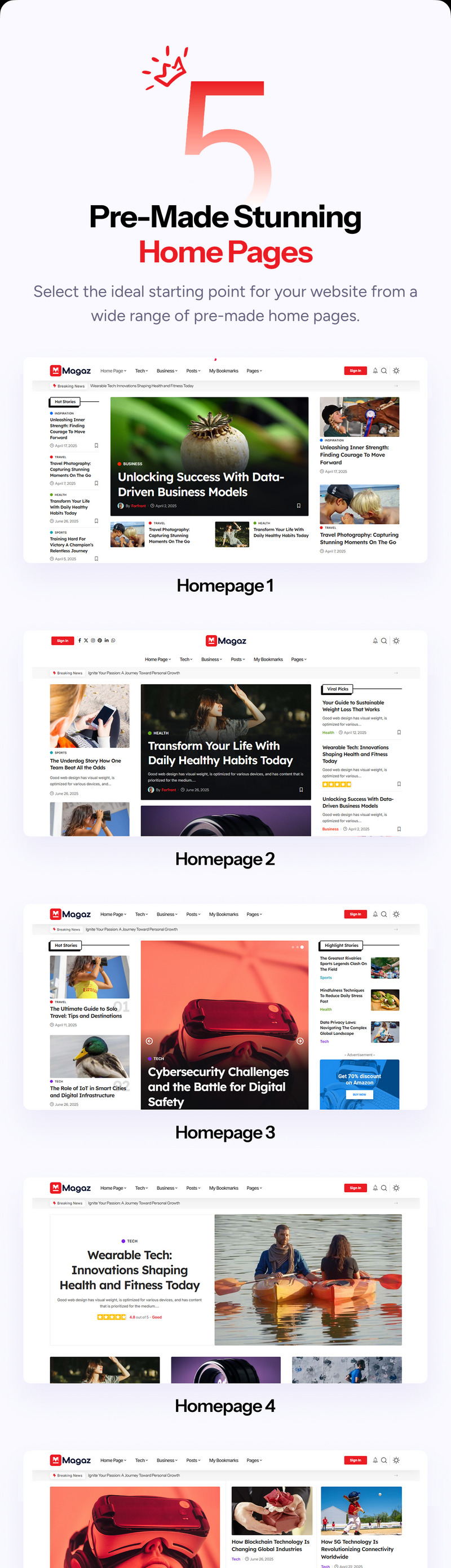 Magaz | News Magazine Blog WordPress Theme - Features Image 3