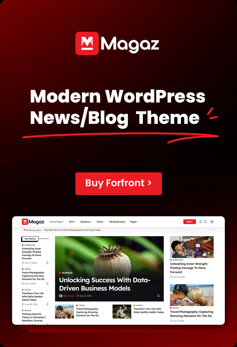 Magaz | News Magazine Blog WordPress Theme - Features Image 1