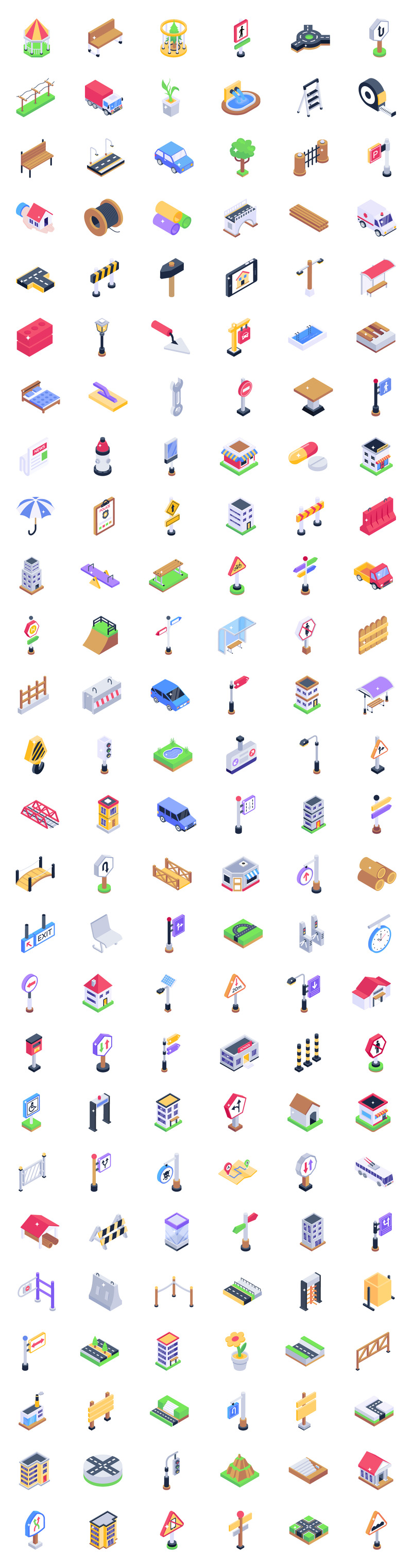 350+ шаблонов Isometric City Life Iconset - Features Image 1