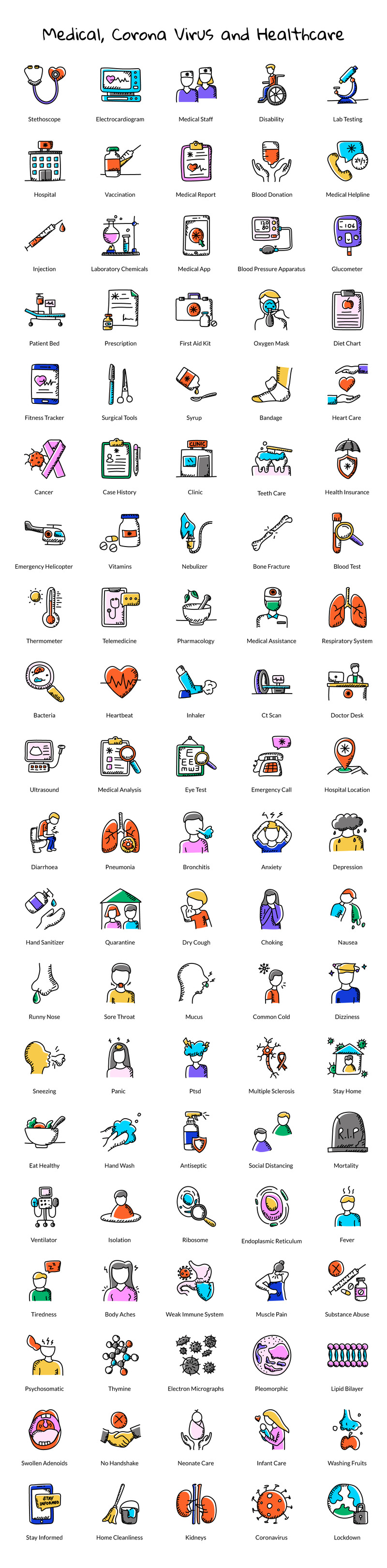 500+ шаблонов Doodle Vectors Iconset - Features Image 4