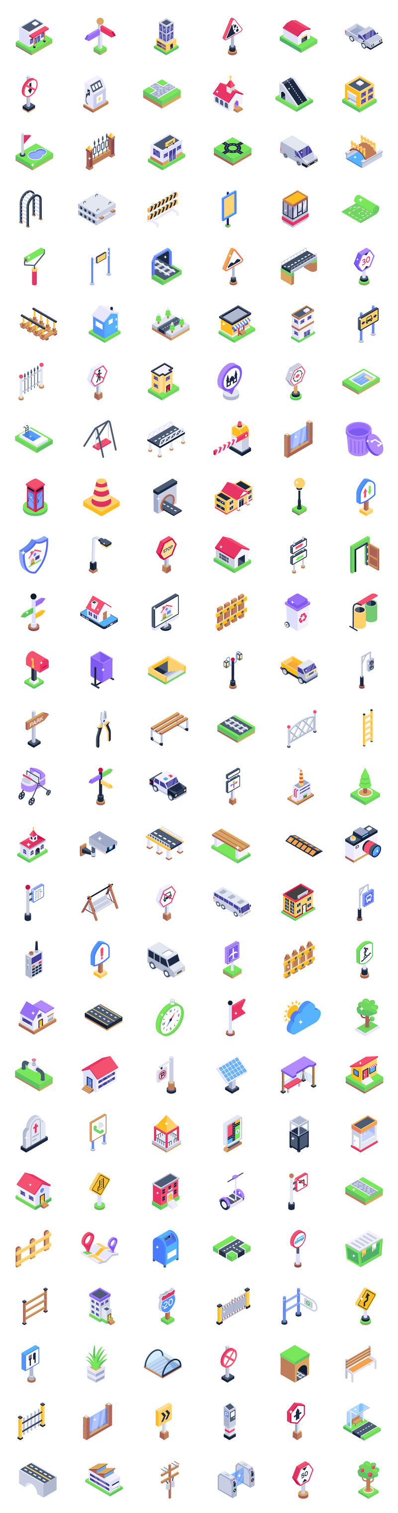 350+ шаблонов Isometric City Life Iconset - Features Image 2