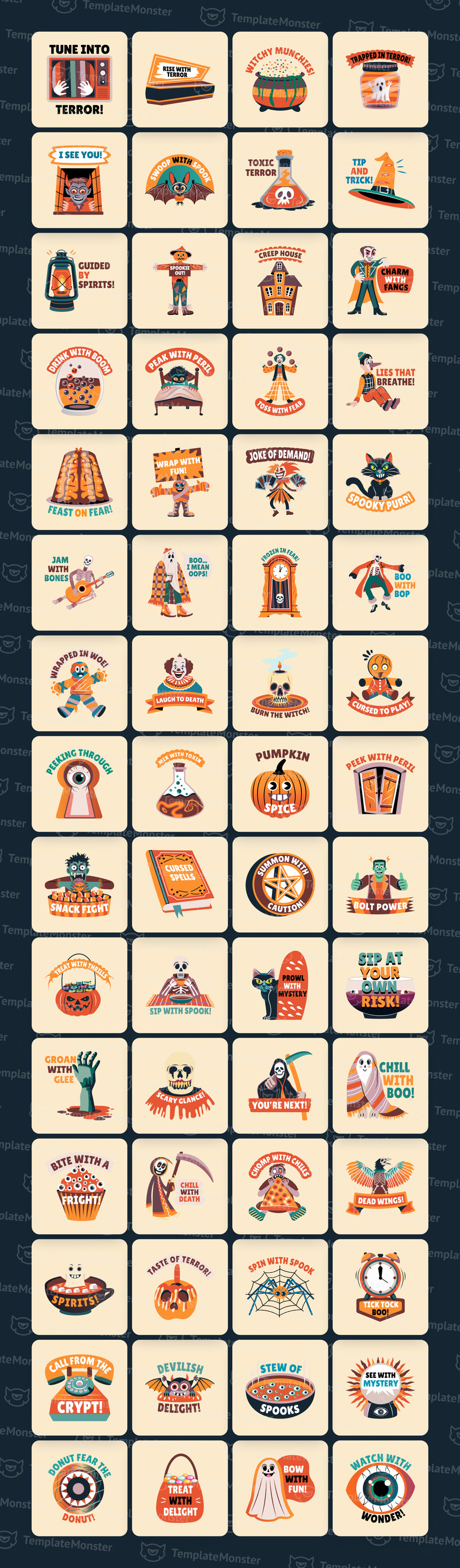 Modern Halloween Stickers Collection - Features Image 1