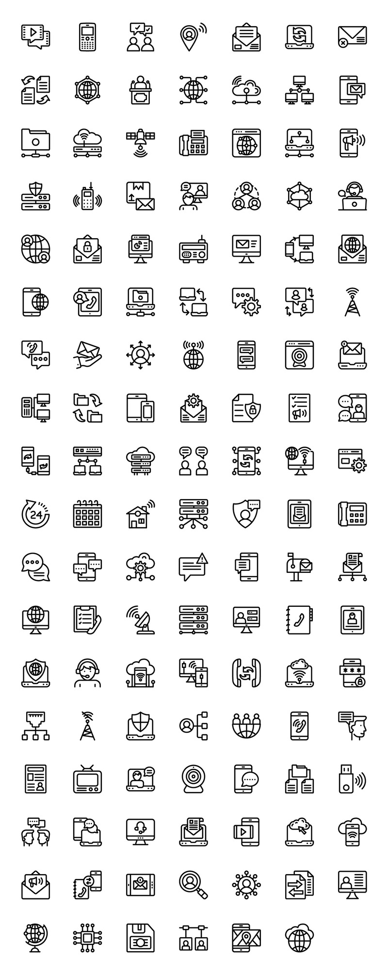 网络和通信线性图标 - Features Image 1