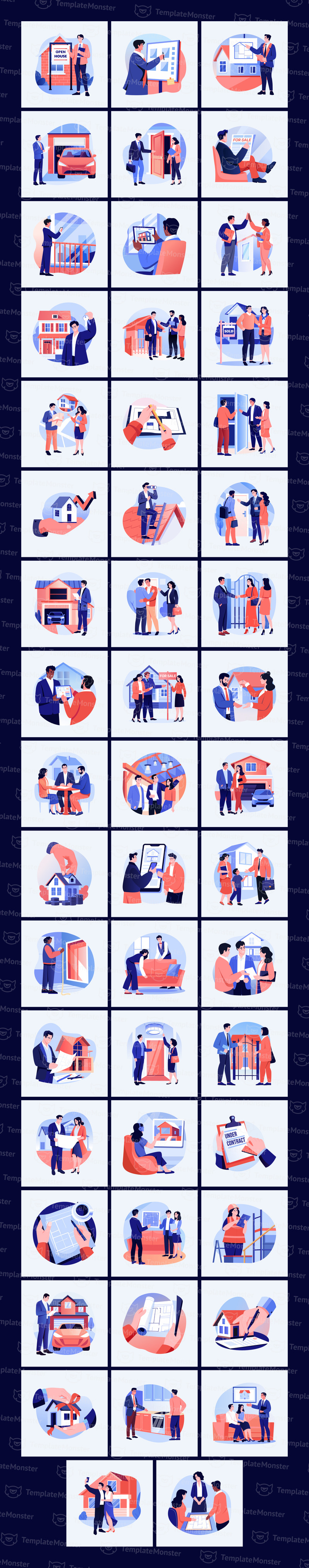 房地产销售插画艺术集 - Features Image 1