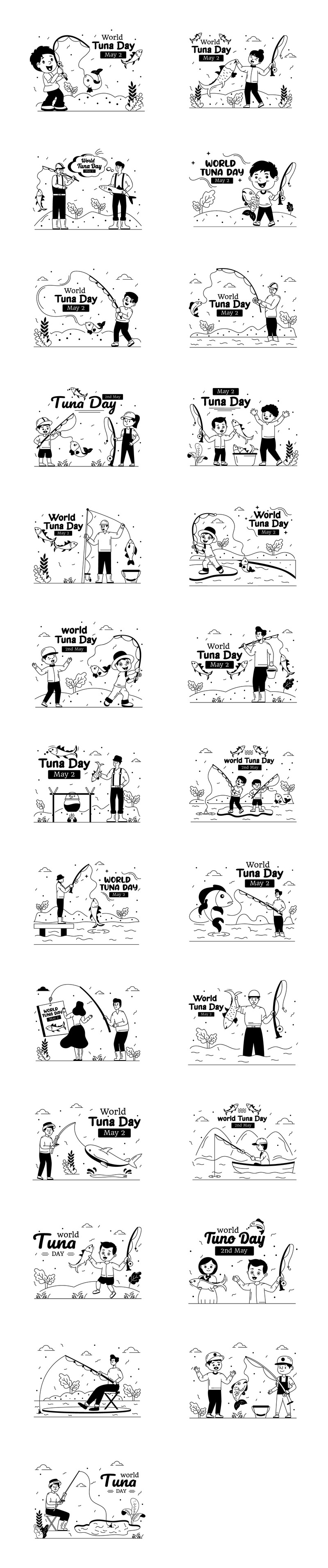 25 illustrazioni per la Giornata mondiale del tonno - Caratteristiche Immagine 1