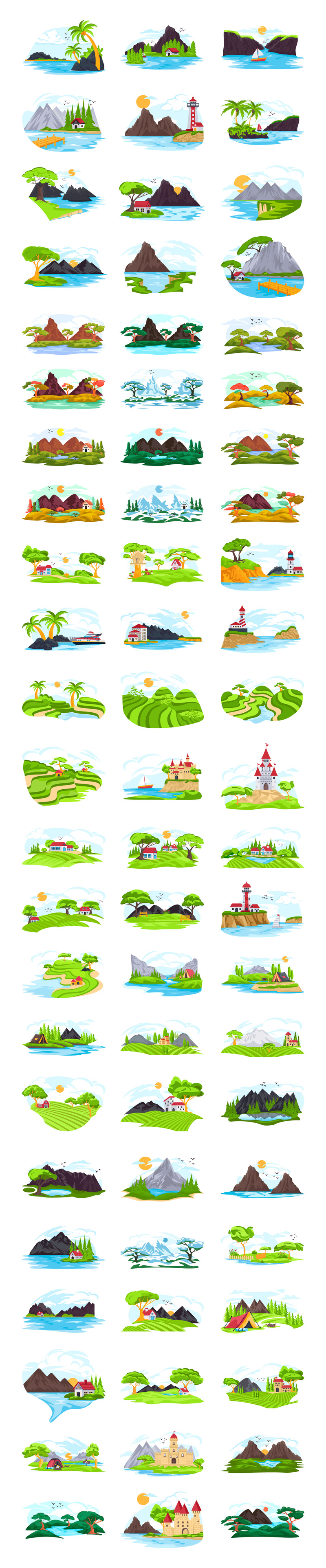 71 плоская пейзажная иллюстрация - Features Image 1