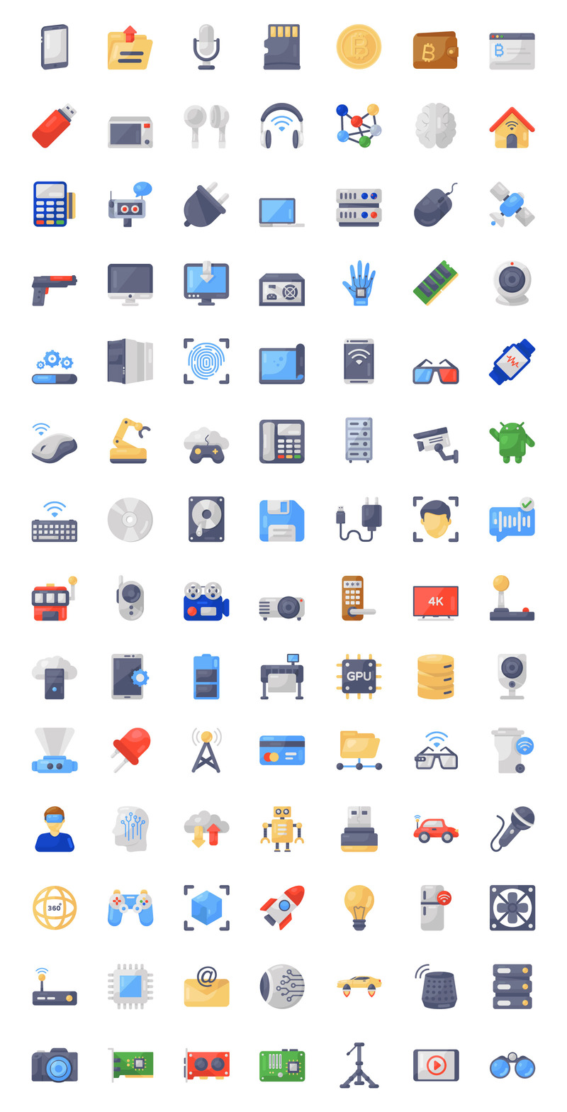 Иконки технологий и устройств - Features Image 1