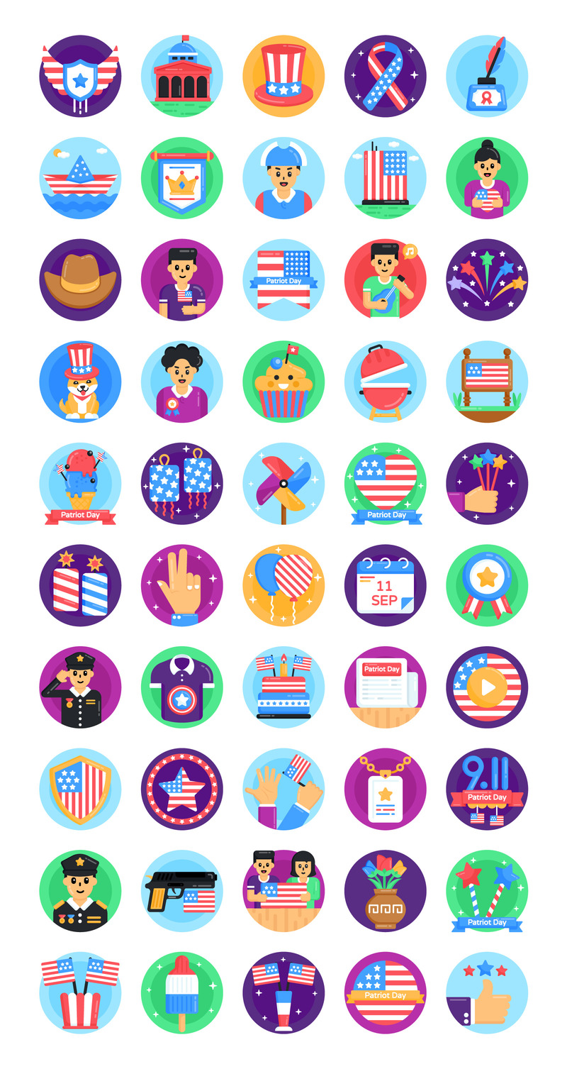 Patriotiska ikoner - Patriot Day Vector Icon - Features Image 1