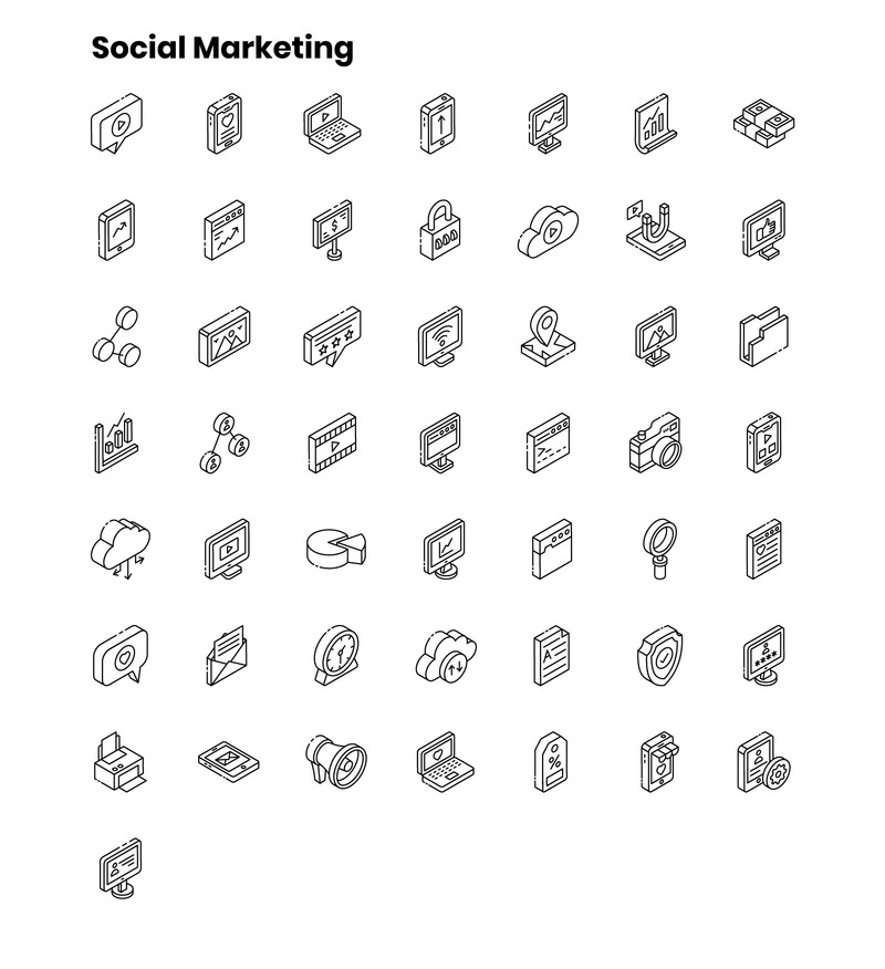 2000+ шаблонов изометрических иконок - Features Image 13