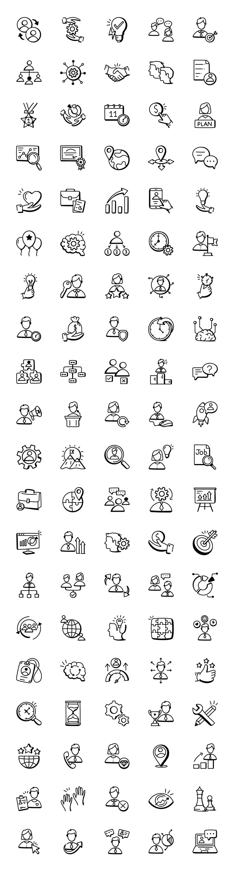 100 векторов значков команды управления - Features Image 1