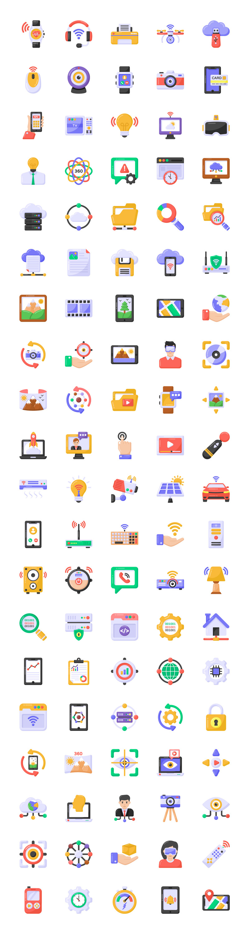 智能技术图标-矢量图标 - Features Image 1
