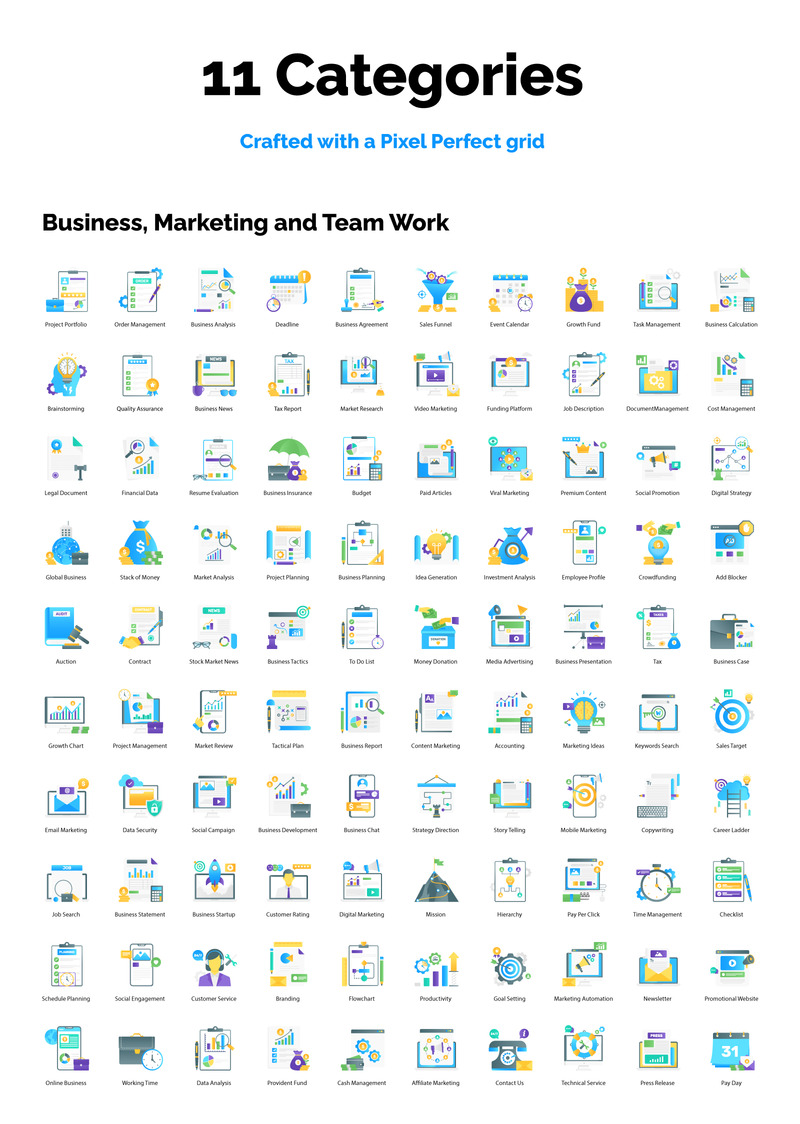 700+ концептуальных шаблонов Gradient Iconset - Features Image 1