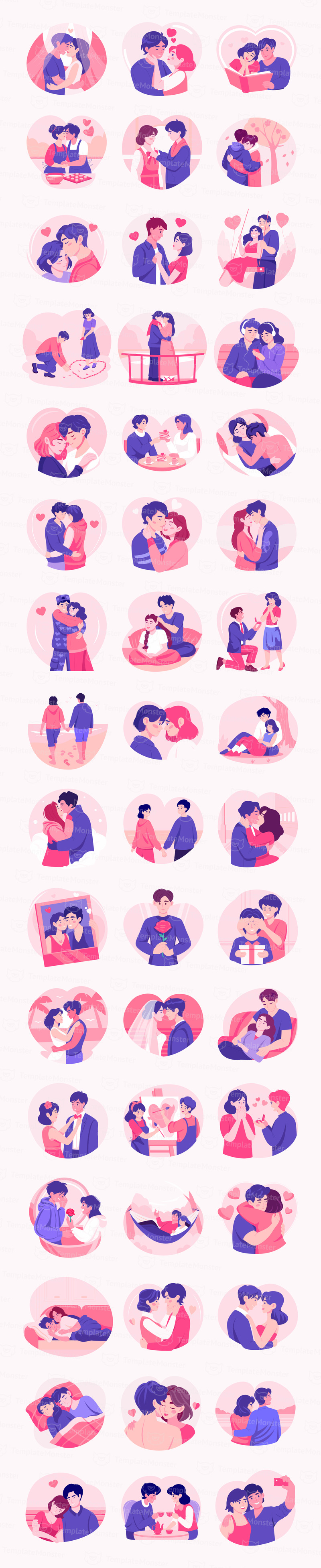 Romantic Illustrations Art Set - Features Image 1