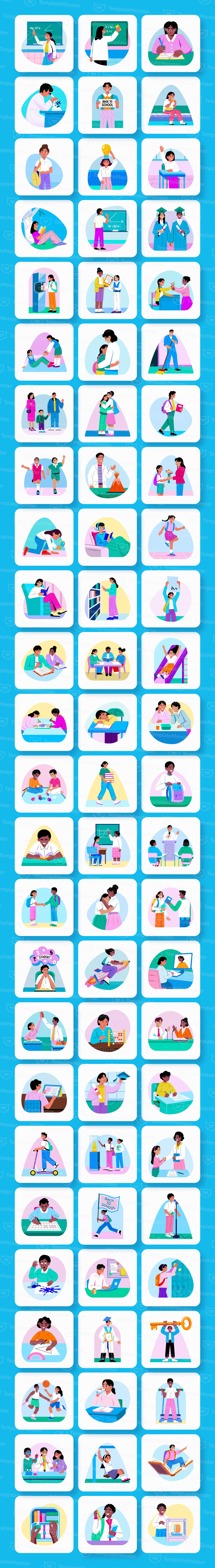 Back To School Illustration Art Pack - Features Image 1