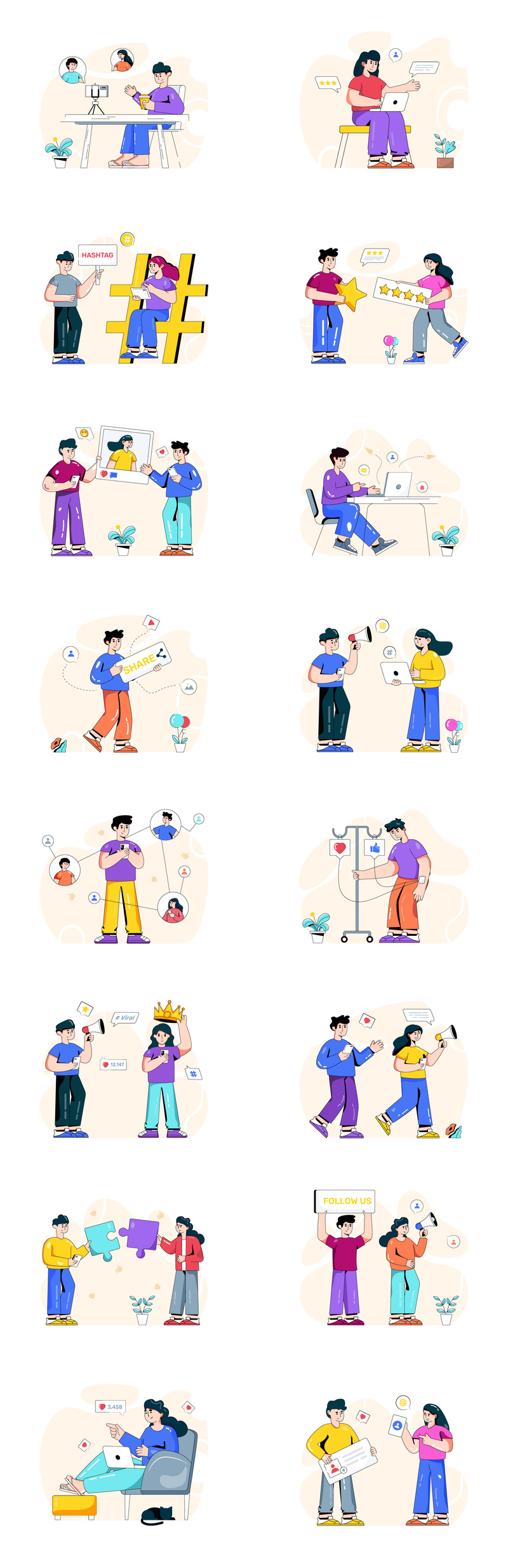 30 trendiga illustrationer för sociala medier - Features Image 2