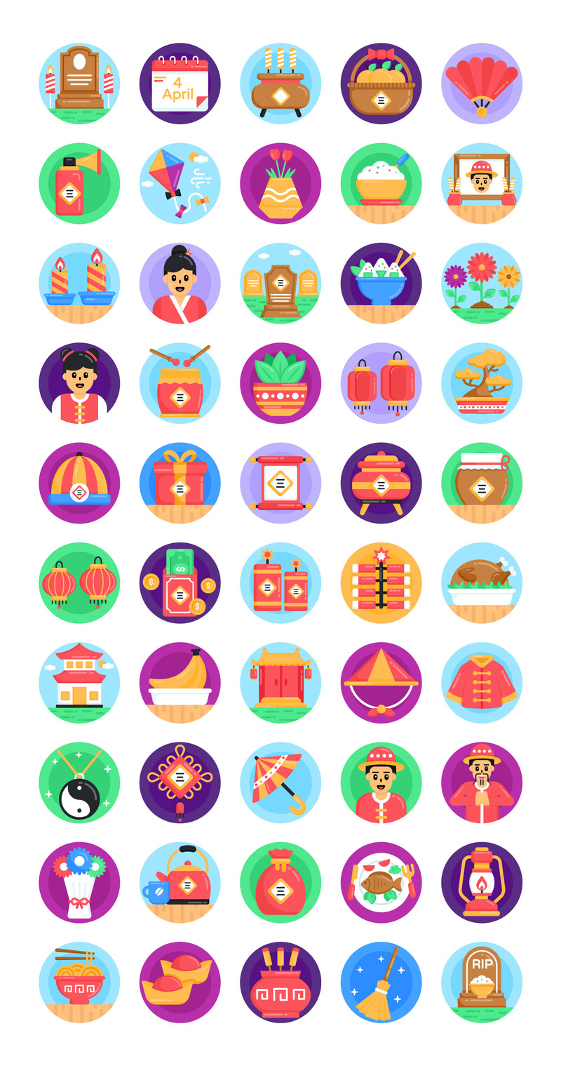 China Festival Vector - Ikony Qing Ming - Features Image 1