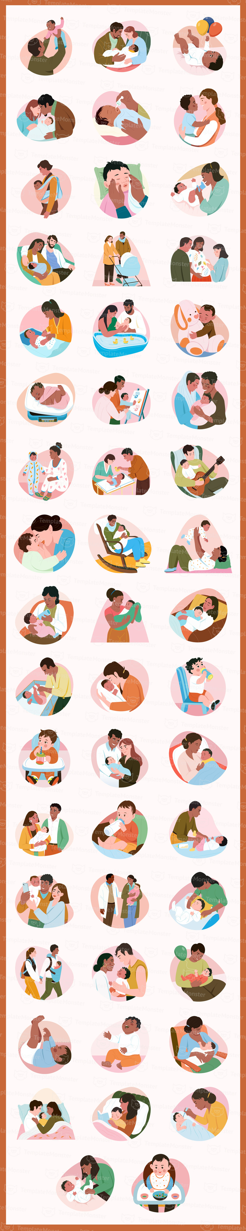 Newborn Baby Illustration Set - Features Image 1