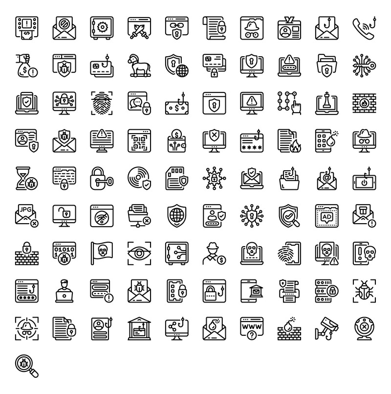 91 Phishing line Icons Pack - Features Image 1