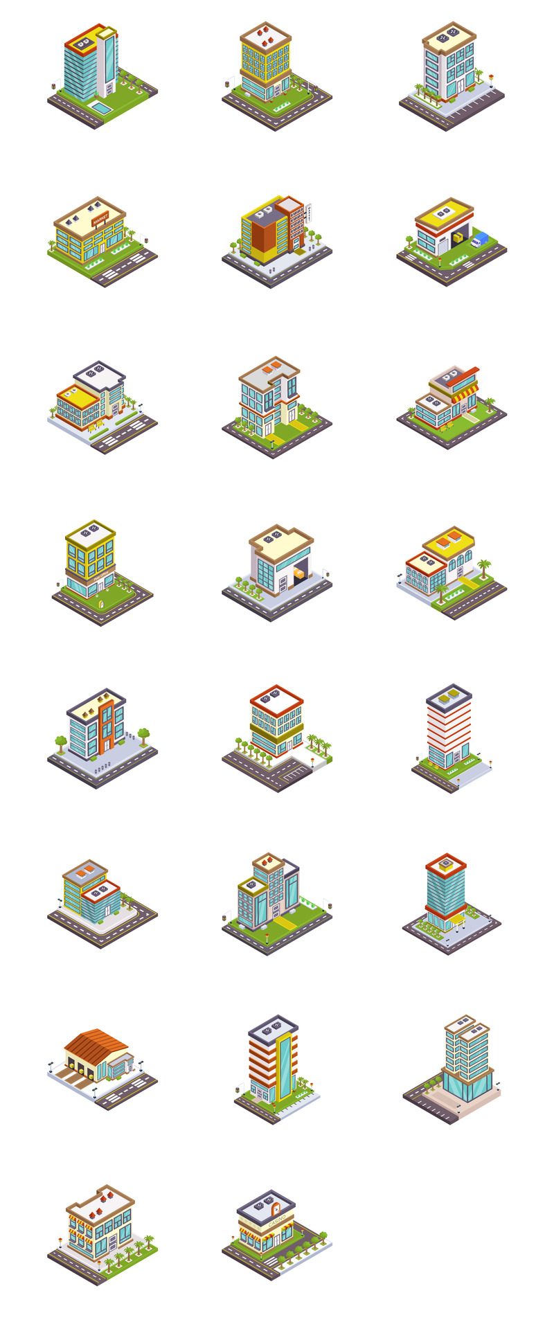 100 Building isometric  Icons - Features Image 4