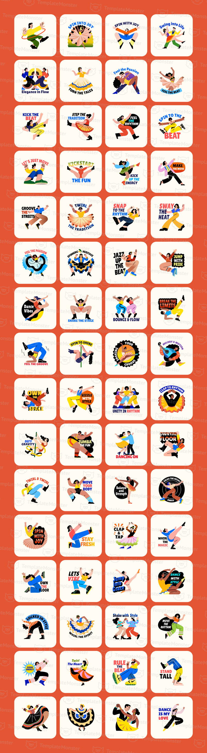 Набор наклеек «Современный танец» - Features Image 1