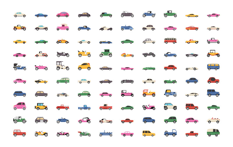 100 vintage transport ikoner - Features Image 1