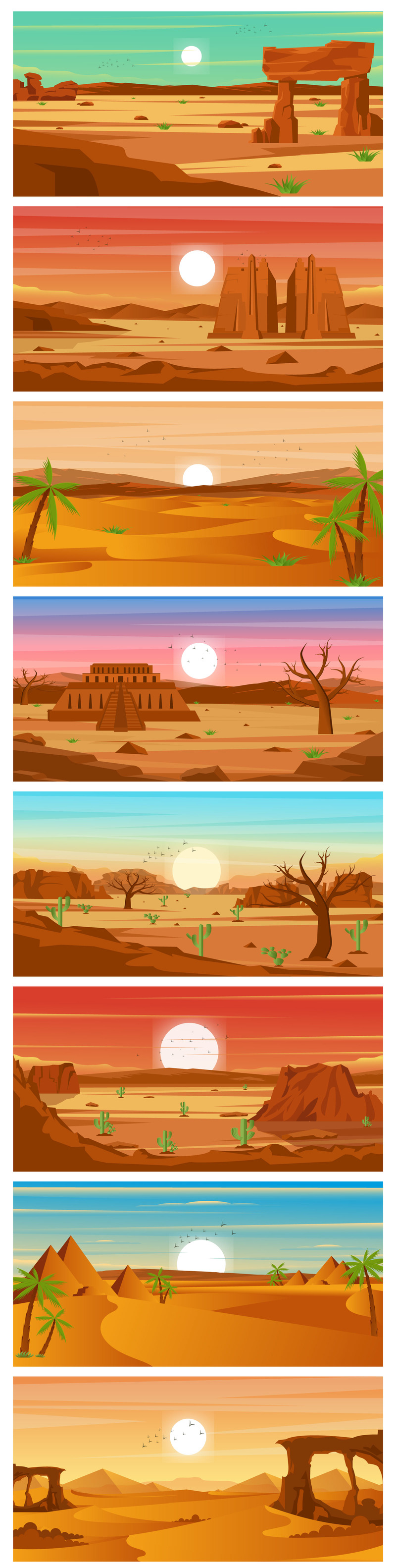 15 Desert Backgrounds Illustrations - Features Image 1
