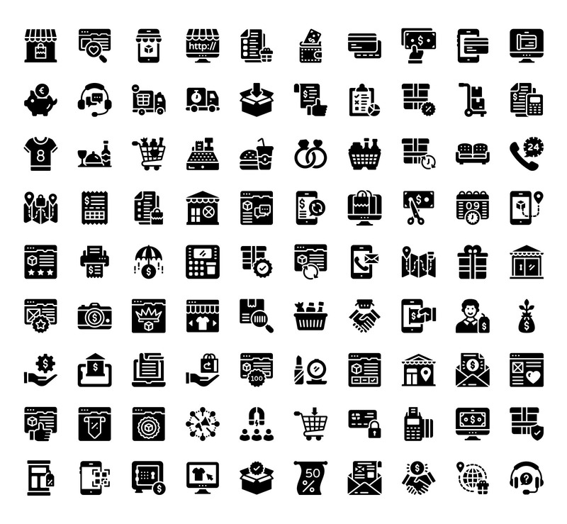 Shopping and Commerce Linear Icons - Features Image 2