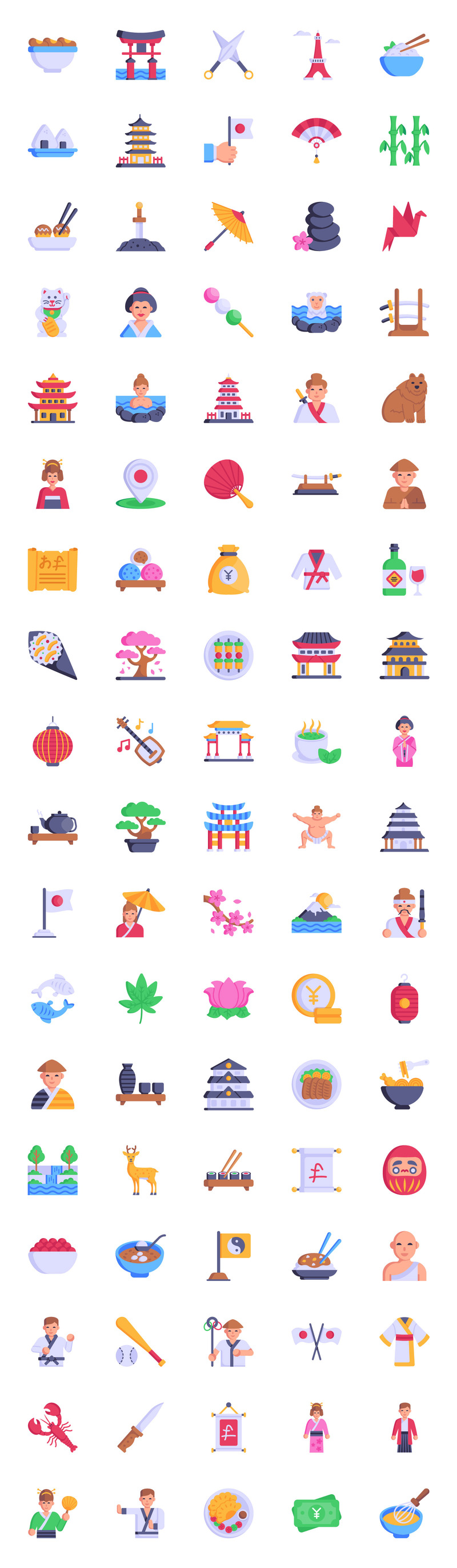 90 японских икон - культурные векторы - Features Image 1