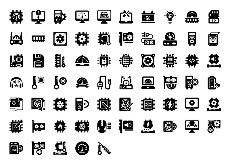 65 линейных иконок разгона - Features Image 2