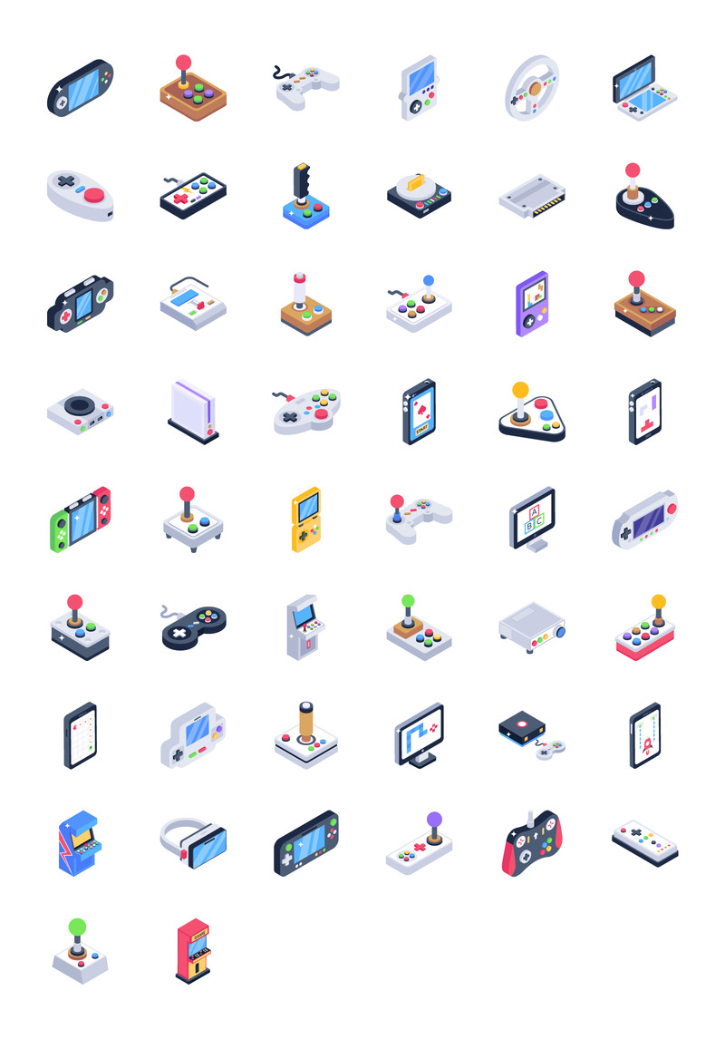 50 модных игровых изометрических икон - Features Image 1