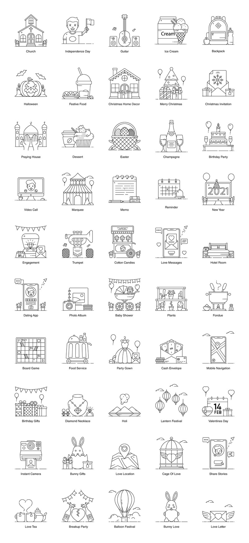 Pictogrammen voor feesten en vieringen - Features Image 2