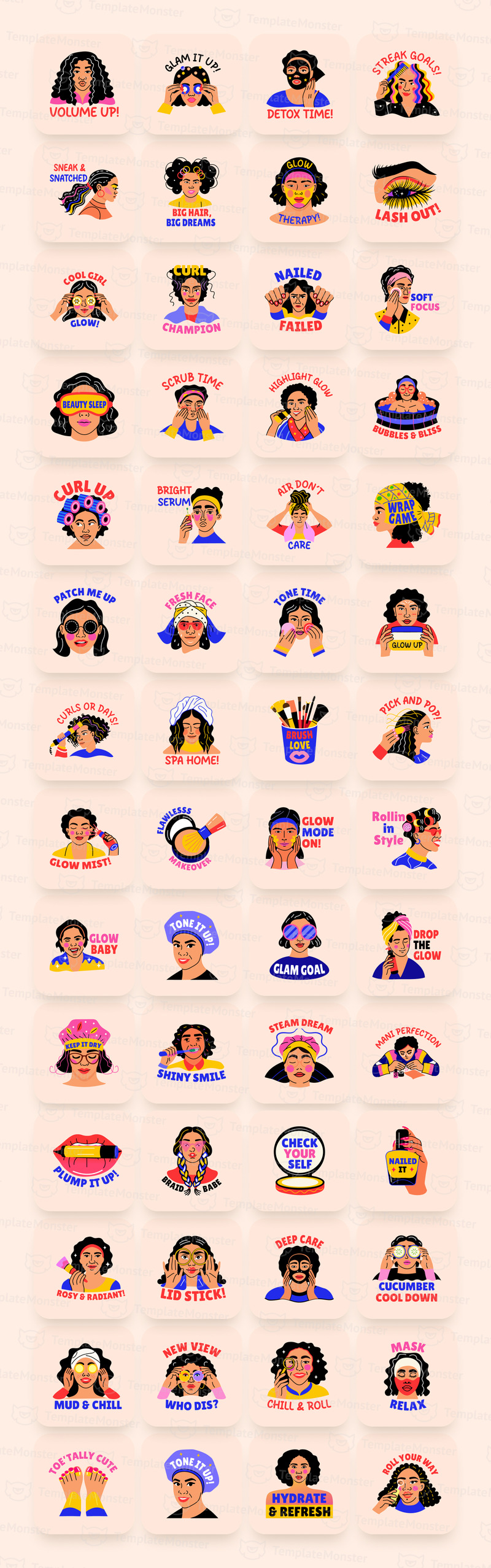 Modern Beauty Stickers Art Set - Features Image 1