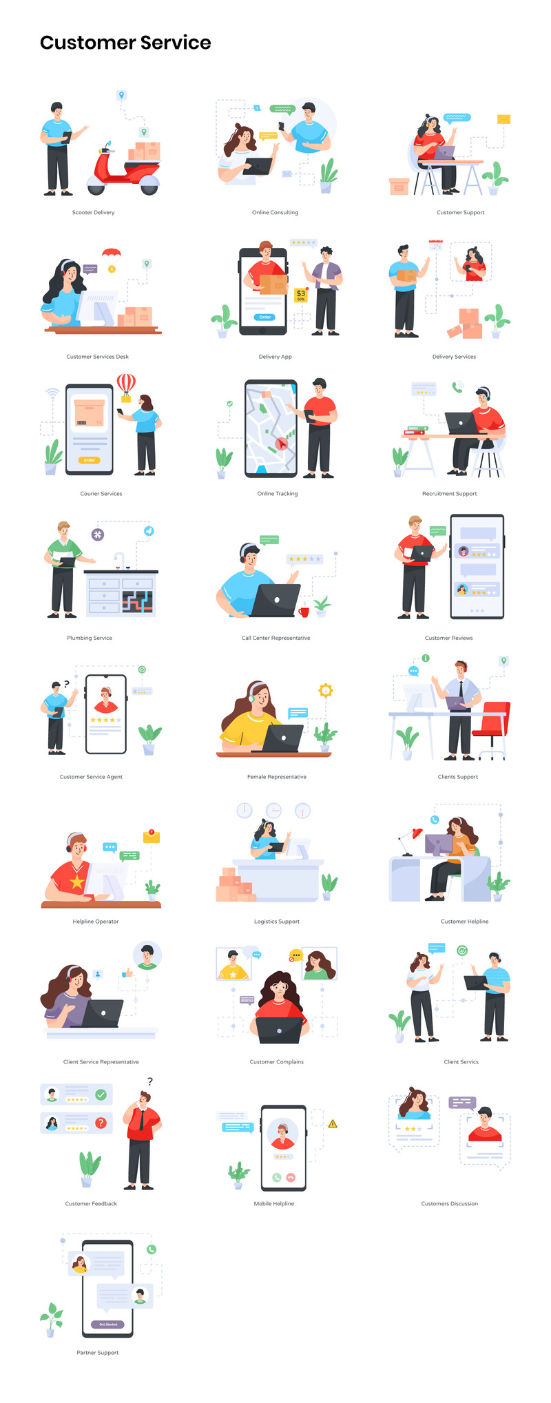 350+ Character Illustrations Pack - Features Image 3