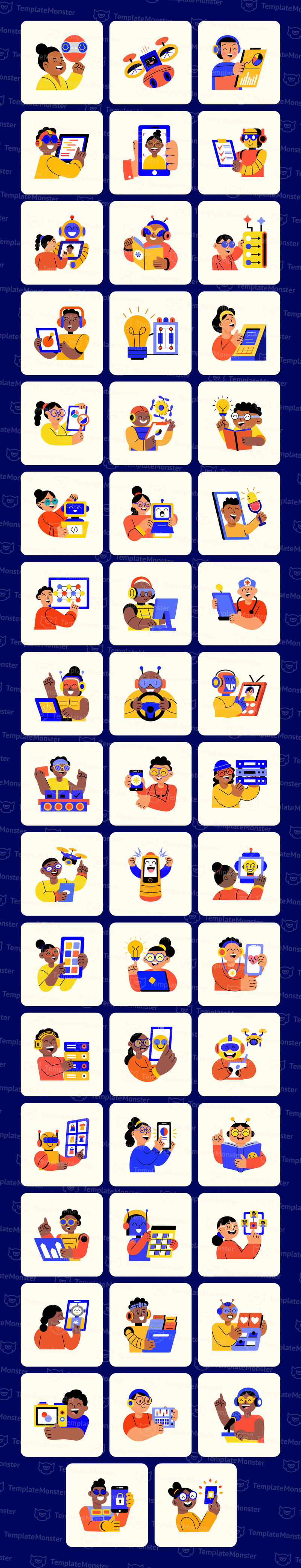 Artificial Intelligence Illustrations Art Set - Features Image 1