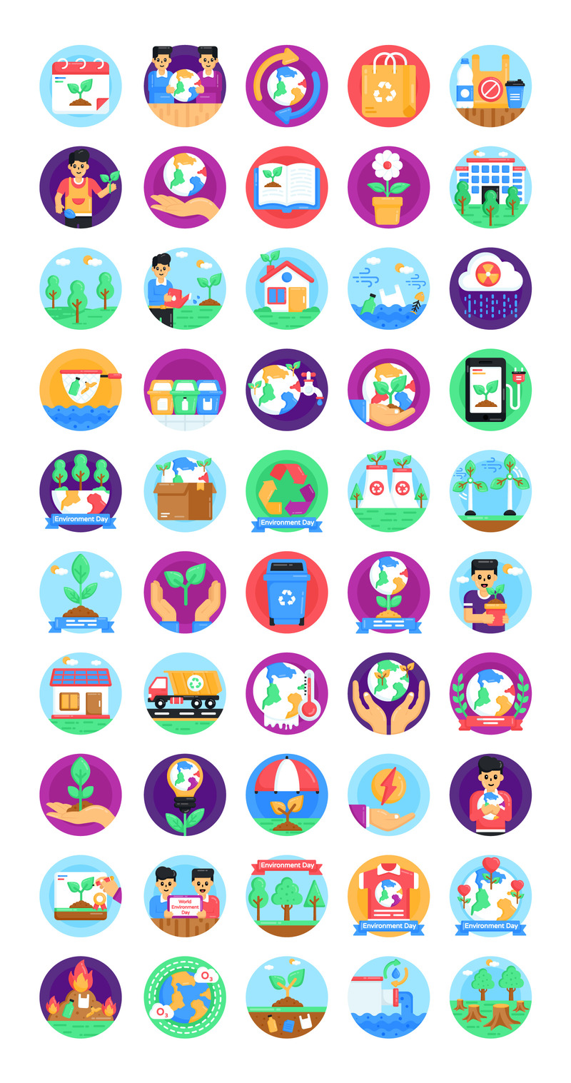 50 World Environment Day Vector Icon - Features Image 1